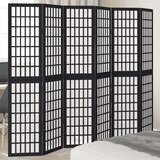 vidaXL Sobna pregrada s 6 panela crno od masivnog drva paulovnije | shoptok.hr