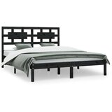  Za krevet od masivne borovine crni 200 x 200 cm | shoptok.hr