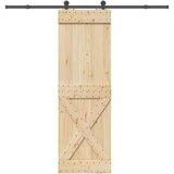 vidaXL Drsna vrata s kompletom vodil 70x210 cm trdna borovina | Shoptok.si