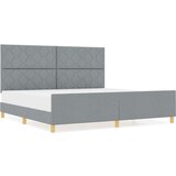 vidaXL Svjetlosiva Tkanina Krevetna Okvir 200x200 cm | shoptok.hr
