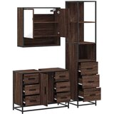 vidaXL 3-dijelni set kupaonskog namještaja boja smeđeg hrasta drveni | shoptok.hr