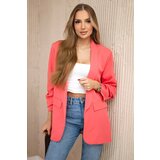 Kesi Włoski Elegant jacket with lapels raspberry | Shoptok.si