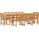  Vrtni set za objed 9 pcs Smeđa Čvrsto drvo akacije | shoptok.hr