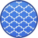 Vanjski tepih plavi Ø 200 cm PP | shoptok.hr