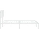 Metalni okvir za krevet s uzglavljem bijeli 160x200 cm | shoptok.hr