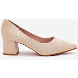Boto Women's Pumps With Pointed Toes On Heel Beige Merinette | Shoptok.si