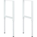  Okviri za radni stol 2 kom metalni 55 x (69 - 95,5) cm sivi | shoptok.hr