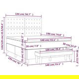  Box spring postelja z vzmetnico temno rjav 140x190 cm blago, (20895436) | Shoptok.si