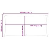  Sončno platno Rumena in Bela 6 x 3 m 100% poliester Oxford, (5000222515) | Shoptok.si