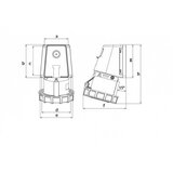 Madras doo Beograd UTIČNICA ZIDNA UKO-UTO BEMIS IP67 32A 3P+E 380V BC1-3504-7535 | ePonuda.com