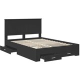  Konstrukcija postelje Črna 135 x 190 cm Konstruiran les, (5000103138) | Shoptok.si