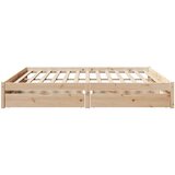  Okvir kreveta bez madraca 200 x 200 cm od masivne borovine | shoptok.hr
