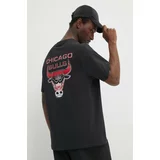 New Era Bombažna kratka majica moška, črna barva, CHICAGO BULLS