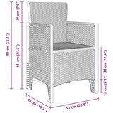  Vrtna stolica 4 pcs Smeđa 53 x 49 x 85 cm Polipropilen | shoptok.hr