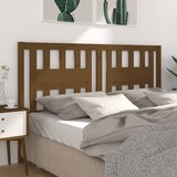  Uzglavlje smeđa boja meda 126 x 4 x 100 cm od masivne borovine | shoptok.hr