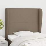 vidaXL Uzglavlje s ušima smeđesivi 93x23x118/128 cm od tkanine Cijene