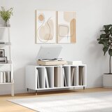 The Living Store Omarica za gramofonske plošče sijaj bela 100x38x48 cm inž. les - Omarica Za Gramofonske Plošče, (21433940) Cene