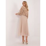 Italy Moda Skirt-DHJ-SD-19568.13X-beige | Shoptok.si