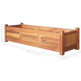  Povišene vrtne gredice 2 kom od drva bagrema 100 x 30 x 25 cm | shoptok.hr
