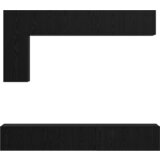 vidaXL Set TV kabineta s policom Ostalo s pohranom s vratima 6 pcs Crni hrast 30.5 x 30 x 90 cm | shoptok.hr