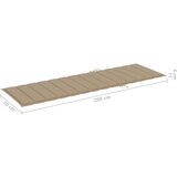 vidaXL jastuk za ležaljku za sunčanje bež 200 x 70 x 3 cm od tkanine | shoptok.hr