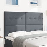vidaXL LED vzglavnik Temno siva 80 cm Žamet | Shoptok.si