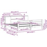 vidaXL okvir kreveta bez madraca bijeli 200x200 cm od masivne borovine | shoptok.hr