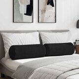  Valjkasti jastučići 2 pcs Crna Ø 25 x 70 cm tkanina | shoptok.hr