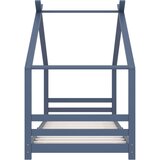 Otroški posteljni okvir siv iz trdne borovine 90x200 cm | Shoptok.si