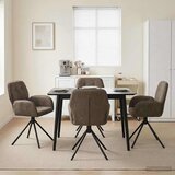  Okretne blagovaonske stolice 4 pcs Umetnička suknja koža | shoptok.hr