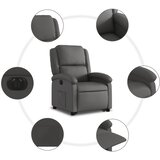  Električni naslonjač na podizanje od prave kože sivi | shoptok.hr