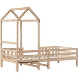 vidaXL Okvir kreveta s krovom 90 x 190 cm od masivne borovine | shoptok.hr