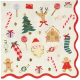 Meri Meri Papirnati prtički v kompletu 16 ks Jolly Christmas – u