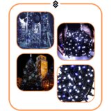  Božićne LED lampice s flash efektom – 300 lampica, hladno bijela + plavo bljeskanje | shoptok.hr