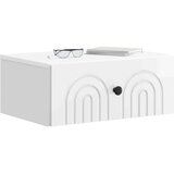  Stenski nočni omarici 2 pcs Bela visok sijaj 49 x 34,5 x 20 cm, (5000209759) | Shoptok.si