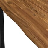 80 x 80 x 75 cm Čvrsto drvo akacije Prirodna i crna Četvrtasti | shoptok.hr