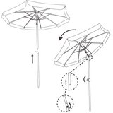  SUNCOBRAN ZA PLAŽU plavo bijeli 180 CM | shoptok.hr