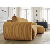 Bobochic Paris gorčično rumena raztegljiva kotna sedežna garnitura iz rebrastega žameta (desni kot) lucien | Shoptok.si