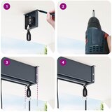 Rolo zavjesa Crna 160 x 250 cm Tkanina i aluminij | Shoptok.si
