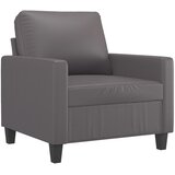  Fotelja s tabureom siva 60 cm od umjetne kože | shoptok.hr