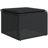 Maison Chic Vrtni stolček - Vrtni stoli z blazino črn 55x55x37 cm poli ratan JS818, (21878105) Cene