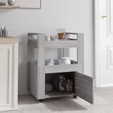  Kuhinjska kolica siva boja hrasta 60x45x80 cm konstruirano drvo | shoptok.hr