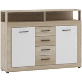 MID.YOU KOMODA, bela, hrast sonoma | Shoptok.si