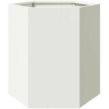  Vrtna sadilica bijela šesterokutna 46x40x45 cm čelična | Eponuda.com