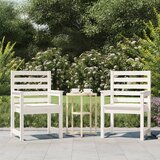 vidaXL Vrtni stol 2 kosa bele barve 60x48x91 cm trdna borovina Cene