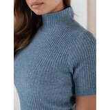 DStreet Damski sweter prążkowany z krótkim rękawem GIRLGLORY niebieski | Shoptok.si