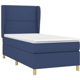 Box spring postelja z vzmetnico modra 90x200 cm blago, (20883690) | Shoptok.si