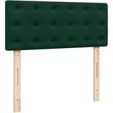 vidaXL Box spring postelja z vzmetnico temno zelen 140x190 cm žamet | Shoptok.si