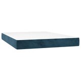  box spring s madracem LED tamnoplavi 140x200 cm baršun | shoptok.hr