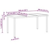  Set od 3 Crna PE ratan čelik obložen prahom 54x62.5x89 cm | shoptok.hr